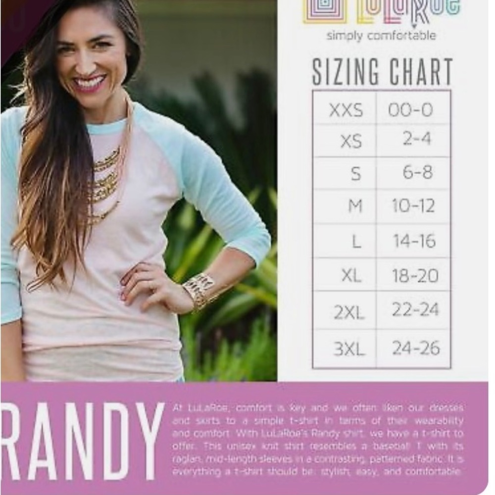 LulaRoe Randy top - Picture 9 of 10
